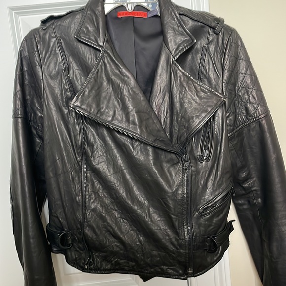 Alice and Olivia Leather Moto Jacket - Picture 10 of 13
